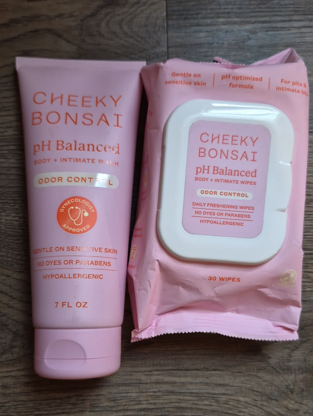 Cheeky Bonsai pH Balanced Body + Intimate Wash & Wipes - Nwt